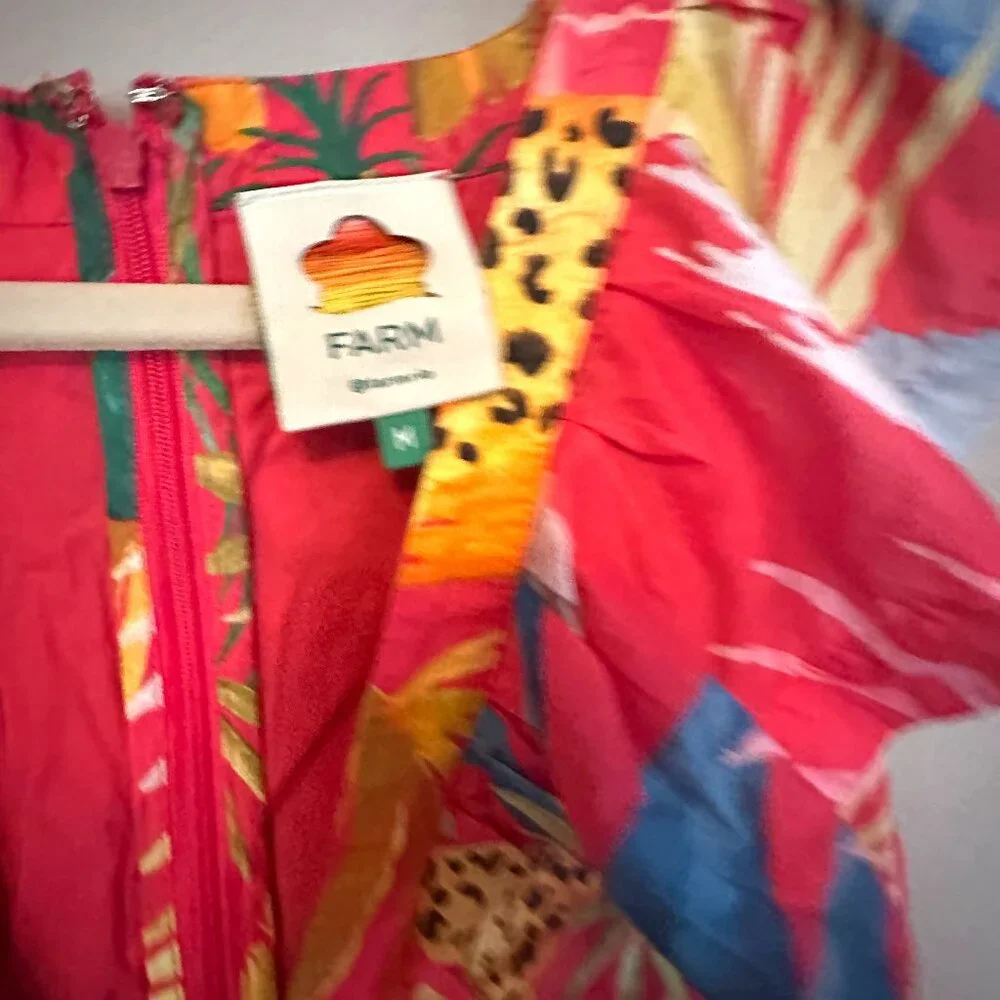 Farm Rio Tropical Jungle Midi Dress - Picture 2 of 9